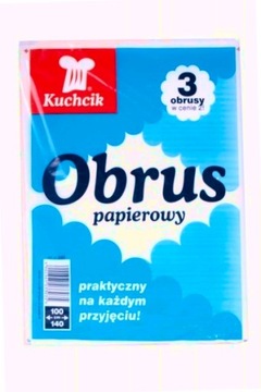 OBRUS papierowy 100x140 biały jednorazowy 3szt.