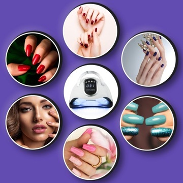 Мощная лампа для ногтей с гибридными УФ-гелями LED Sun x10 Max LCD с ручкой 280 Вт