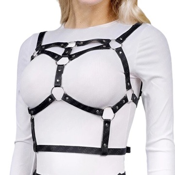 Аксессуар для нижнего белья Harness Choker с кожаными ремешками.