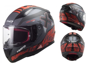 KASK LS2 FF353 RAPID XTREET MATT BLACK RED XL MOTO