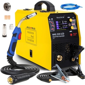 SPAWARKA INWERTOROWA INWERTER MAGNUM MIG 224 MMA TIG PULS SYN ALU IGBT 3W1
