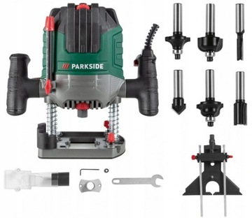 FREZARKA GÓRNOWRZECIONOWA PARKSIDE POF 1200 D3, 1200 W + FREZY nowa dostawa