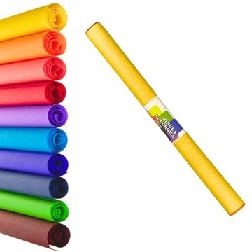 BIBUŁA GŁADKA KOLOROWA W ROLCE SZKOLNA A3 10 KOLORÓW CIENKI PAPIER