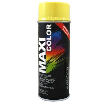 MAXI COLOR RAL 1018 FARBA LAKIER ŻÓŁTY SPRAY