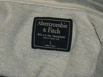 Abercrombie & Fitch koszulka męska szara longsleeve logo L