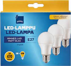 3 SZT. ŻARÓWKA LED 5W=40W E27 2700K RAINBOW