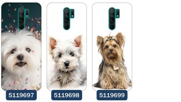 Чехол для Xiaomi Redmi 9 с узорами Собаки Собаки Собаки Собаки