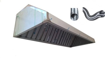 Nowy Okap Gastronomiczny 100x70x40 FILTRY RURA 3m