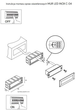 Наружный фасадный светильник MUR Led Inox C встраиваемый