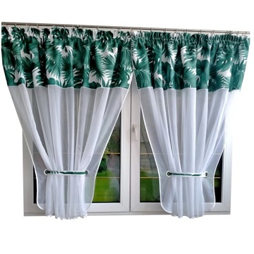 Firana 400x 150 monsteria kwiaty