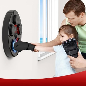 MUSIC BOXING MACHINE LED W TRENINGOWY ŚCIANA BOKSERSKA 9 TRYBÓW+ RĘKAWICAMI