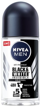 NIVEA MEN Antyperspirant męski w kulce Black&White Invisible Original 50ml