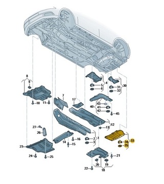 OSŁONA TERMICZNA TŁUMIKA KOŃCOWEGO VW GOLF OE: 5Q0825701E