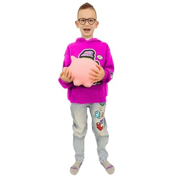 Skarbonka różowa świnka duża XL ceramiczna do rozbicia pojemna na prezent