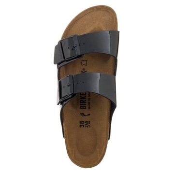 Buty Klapki Damskie Birkenstock Arizona Patent Czarne na Lato 1005292