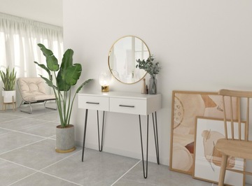 СОВРЕМЕННЫЙ СТОЛИК ДЛЯ СПАЛЬНИ С ДВУМЯ ЯЩИКАМИ