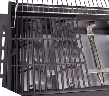 GRILL GAZOWY POLSKI DEKRAFT 3+1 ŻELIWNY RUSZT + POKROWIEC BLACK