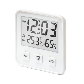 STACJA POGODY TERMOMETR HIGROMETR ZEGAREK ALARM CZUJNIK NA MAGNES Hygro