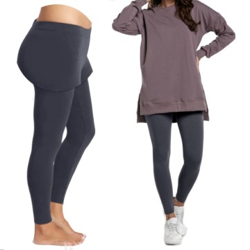 LEGGINSY SPODNIE WYSOKI STAN BAMBUSOWE Super Jakość KOLORY L/XL - STAL