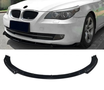 BMW E60 E61 LCI LIFT 08-10 priekinio bamperio sijonėlis standartinis, paprastas, JUODAS – nuotrauka 9