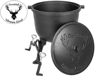 Чугунная охотничья кастрюля 11л для жаркого.