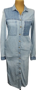 Denim Co Fajna Jeansowa DŁUGA SUKIENKA rozm 32