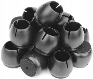 Nakładki na Nogi Krzesła Mebli Silikonowe FILC Ochronne CZARNE 25-29mm x16