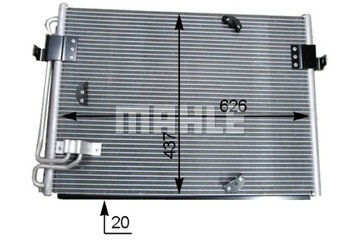 MAHLE KONDENZÁTOR KLIMATIZACE BMW 8 E31 4.0-5.6 01.90-12.99