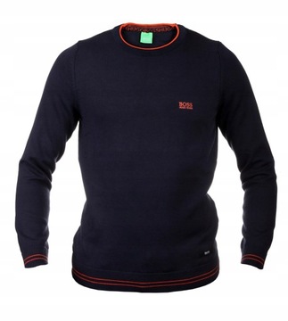 SWETER HUGO BOSS GRANATOWY OKRĄGŁY r. XXL