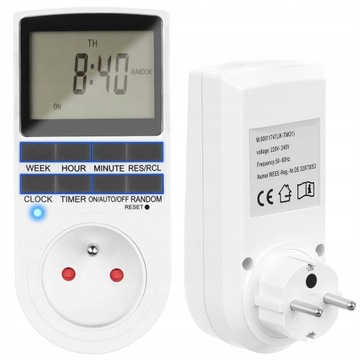 PROGRAMATOR CZASOWY WŁĄCZNIK PRĄDU GNIAZDKA TIMER