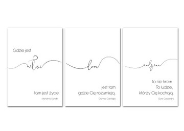 ТРИ ПОСТЕРА С ПРЕДЛОЖЕНИЕМ А3 ЛЮБОВЬ, ДОМ, СЕМЬЯ