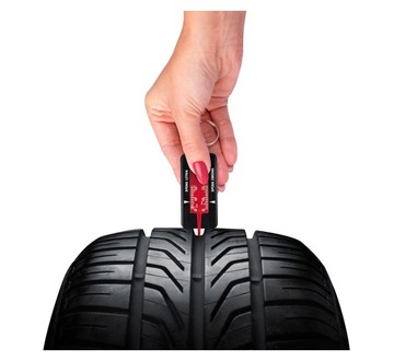 Miernik Głębokości Bieżnika do Kół Opon Zawieszka Brelok Czarny Redats