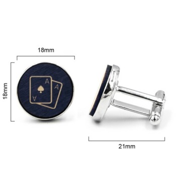 Запонки с гравировкой деревянных ТУЗОВ/КАРТ