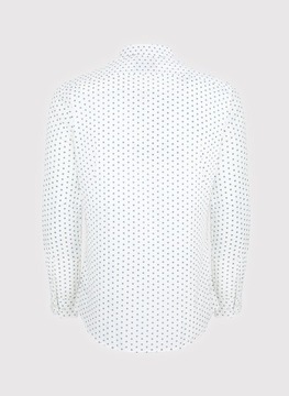 Biała koszula męska w niebieski wzór PAKO LORENTE XXL