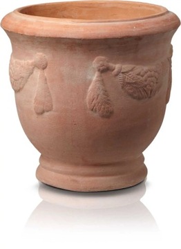 WŁOSKA GLINIANA DONICA DONICZKA OGRODOWA TUSCAN - ITALIAN BELL 32X31 CM