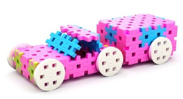 ВАФЕЛЬНЫЕ БЛОКИ MELI BASIC CONSTRUCTOR PINK 600 EL.