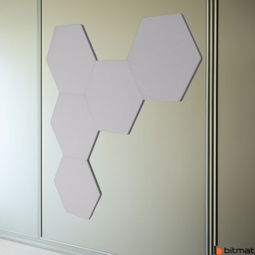 DECOR Jasnoszary plaster miodu na ścianę panel akustyczny ozdobny do wnętrz