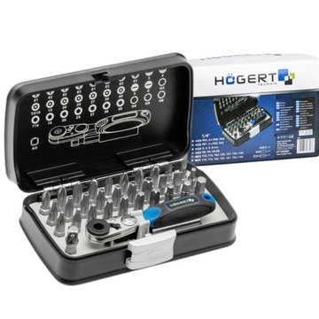 НАБОР НАСАДОК ДЛЯ ОТВЕРТОК, 33 предмета, ТРЕЩОТКА Hogert