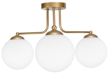 СОВРЕМЕННЫЙ ПОТОЛОЧНЫЙ СВЕТИЛЬНИК ПЛАНЕТА ЛЮСТРА ЗОЛОТО БЕЛЫЕ ШАРИКИ LOFT LED