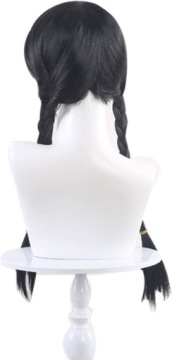 ПАРИК ДЛЯ ВОЛОС WEDNESDAY ADDAMS COSPLAY, КОСЫ С ЧЕЛКОЙ 60 СМ - Полный