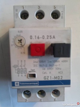 Wyłącznik silnikowy GZ1-M02 0,16-0,25A Telemecaniq