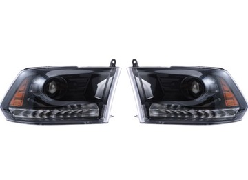 Reflektory Lampy Przednie Full LED BI-LED DODGE RAM 2009-2018
