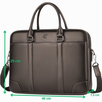 Torba na Laptopa do 13 14 15 15,6 16'' Skórzana cali na ramię męska damska