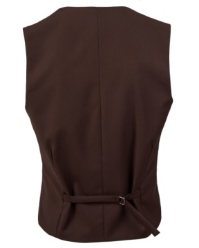 Коричневый формальный жилет к джинсам мужской однобортный - 48