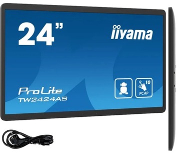 Сенсорный монитор iiyama TW2424AS-B1, 24 дюйма, IPS, LED/HDMI, USB-C/Android12,GMS