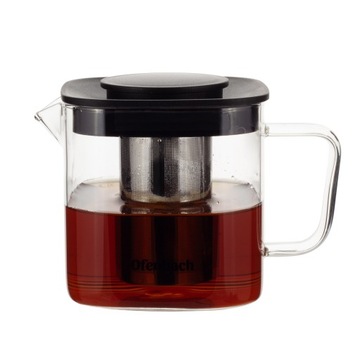 КУВШИН, СТЕКЛЯННЫЙ ЧАЙНИК, ТЕРМОСТОЙКИЙ ЗАВАВАТЕЛЬ, 1 Л КАМИЛЛЕ