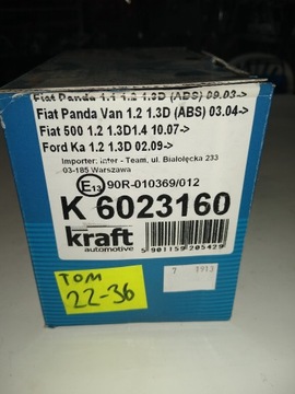 Szczęki ham. tył Fiat Panda, Fiat 500, Ford KA