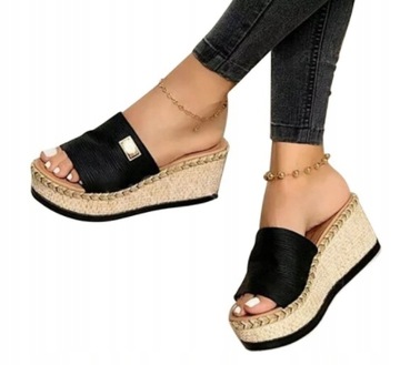 KLAPKI NA KOTURNIE ESPADRYLE NX6899 [22.5cm]