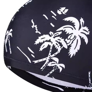 Шапочка для плавания с цветочным принтом, стиль C.