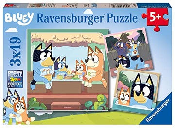 Ravensburger Bluey Toys - 3x 49 Piece Jigsaw Puzzles for Kids Age 5 Years U